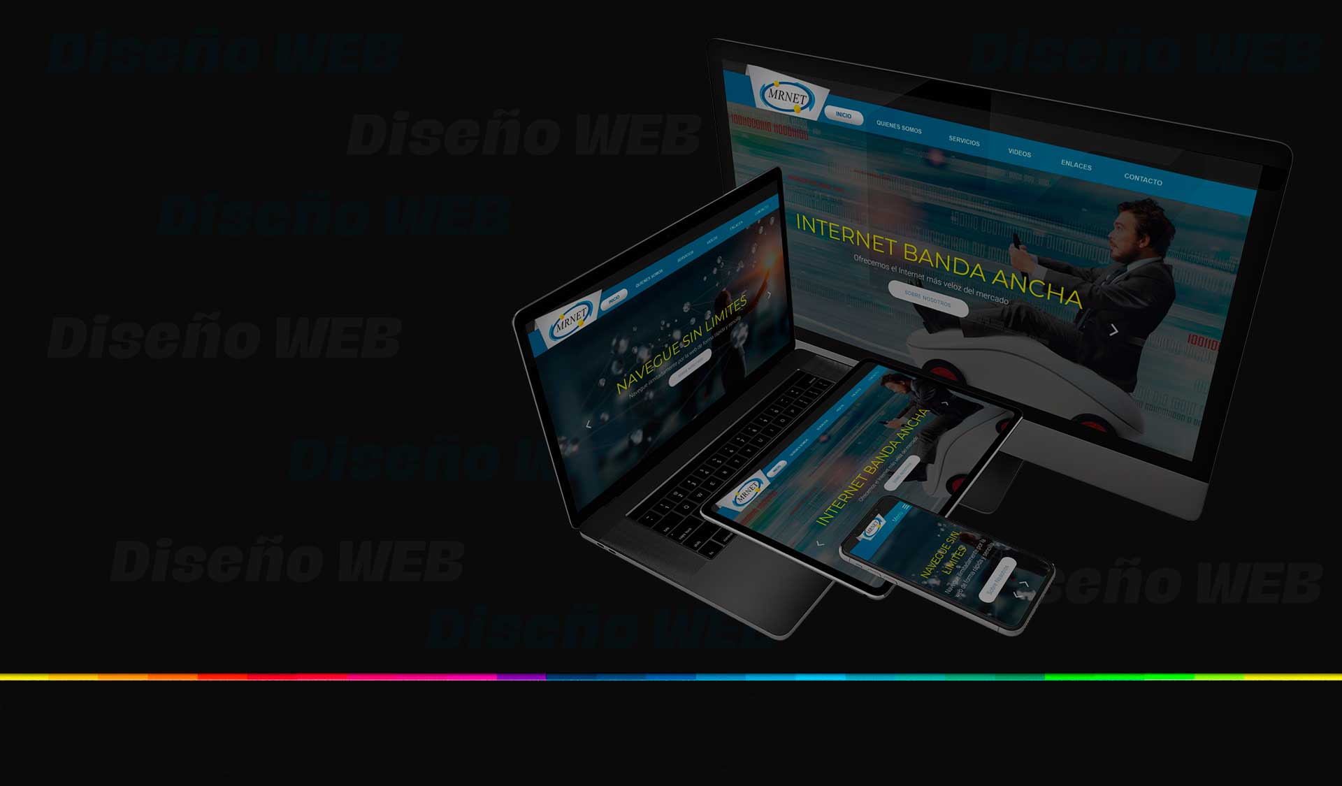 Fondo diseño web de la agencia de publicidad